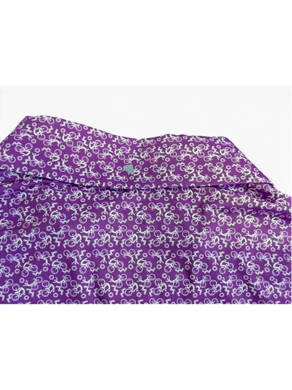1764 Signature Golf Polo Shirt XL Purple Bicycle Print Performance Short Sleeve - Picture 4 of 8